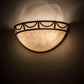 Meyda Lighting Carousel 18" 2-Light Oil Rubbed Bronze Wall Sconce With Beige Fleshtone Idalight Shade Glass