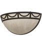 Meyda Lighting Carousel 18" 2-Light Oil Rubbed Bronze Wall Sconce With Beige Fleshtone Idalight Shade Glass