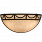 Meyda Lighting Carousel 18" 2-Light Oil Rubbed Bronze Wall Sconce With Beige Fleshtone Idalight Shade Glass