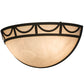 Meyda Lighting Carousel 18" 2-Light Oil Rubbed Bronze Wall Sconce With Beige Fleshtone Idalight Shade Glass