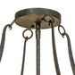 Meyda Lighting Carousel 27" 6-Light Golden Bronze Flush Mount Light With Beige Sahara Taupe Idalight Shade