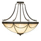 Meyda Lighting Carousel 27" 6-Light Golden Bronze Flush Mount Light With Beige Sahara Taupe Idalight Shade