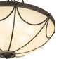 Meyda Lighting Carousel 27" 6-Light Golden Bronze Flush Mount Light With Beige Sahara Taupe Idalight Shade
