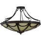 Meyda Lighting Carousel 29" 5-Light Cajun Spice Semi-flush Mount Ceiling Light With Beige Botticino Idalight Shade Glass