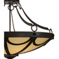 Meyda Lighting Carousel 29" 5-Light Cajun Spice Semi-flush Mount Ceiling Light With Beige Botticino Idalight Shade Glass
