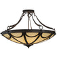 Meyda Lighting Carousel 29" 5-Light Cajun Spice Semi-flush Mount Ceiling Light With Beige Botticino Idalight Shade Glass