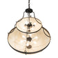 Meyda Lighting Carousel 35" 10-Light 2-Tier Golden Bronze Pendant Light With Beige Sahara Taupe Idalight Shade
