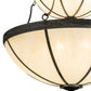 Meyda Lighting Carousel 35" 10-Light 2-Tier Golden Bronze Pendant Light With Beige Sahara Taupe Idalight Shade