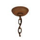 Meyda Lighting Carousel 42" 8-Light Antique Rust Inverted Pendant Light With Beige Sahara Taupe Idalight Shade Glass