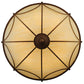 Meyda Lighting Carousel 42" 8-Light Antique Rust Inverted Pendant Light With Beige Sahara Taupe Idalight Shade Glass
