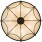 Meyda Lighting Carousel 42" 8-Light Timeless Bronze Inverted Pendant Light With Sahara Taupe Idalight Shade Glass