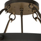 Meyda Lighting Carousel 42" 8-Light Timeless Bronze Inverted Pendant Light With Sahara Taupe Idalight Shade Glass