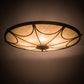 Meyda Lighting Carousel 42" 8-Light Timeless Bronze Semi-flush Mount Light With Sahara Taupe Idalight Shade Glass