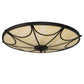 Meyda Lighting Carousel 42" 8-Light Timeless Bronze Semi-flush Mount Light With Sahara Taupe Idalight Shade Glass