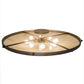 Meyda Lighting Carousel 42" 8-Light Timeless Bronze Semi-flush Mount Light With Sahara Taupe Idalight Shade Glass