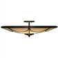 Meyda Lighting Carousel 42" 8-Light Timeless Bronze Semi-flush Mount Light With Sahara Taupe Idalight Shade Glass