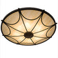 Meyda Lighting Carousel 42" 8-Light Timeless Bronze Semi-flush Mount Light With Sahara Taupe Idalight Shade Glass
