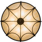 Meyda Lighting Carousel 42" 8-Light Timeless Bronze Semi-flush Mount Light With Sahara Taupe Idalight Shade Glass