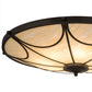 Meyda Lighting Carousel 42" 8-Light Timeless Bronze Semi-flush Mount Light With Sahara Taupe Idalight Shade Glass