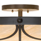 Meyda Lighting Carousel 42" 8-Light Timeless Bronze Semi-flush Mount Light With Sahara Taupe Idalight Shade Glass
