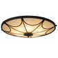 Meyda Lighting Carousel 42" 8-Light Timeless Bronze Semi-flush Mount Light With Sahara Taupe Idalight Shade Glass