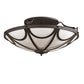 Meyda Lighting Carousel 42" 8-Light Wrought Iron Semi-flush Mount Light With Whitestone Idalight Shade