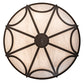 Meyda Lighting Carousel 42" 8-Light Wrought Iron Semi-flush Mount Light With Whitestone Idalight Shade