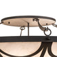 Meyda Lighting Carousel 42" 8-Light Wrought Iron Semi-flush Mount Light With Whitestone Idalight Shade