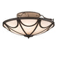 Meyda Lighting Carousel 42" 8-Light Wrought Iron Semi-flush Mount Light With Whitestone Idalight Shade
