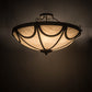 Meyda Lighting Carousel 43" 8-Light Oil Rubbed Bronze Inverted Pendant Light With Beige Fleshtone Idalight Shade Glass