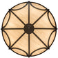 Meyda Lighting Carousel 43" 8-Light Oil Rubbed Bronze Inverted Pendant Light With Beige Fleshtone Idalight Shade Glass
