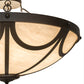 Meyda Lighting Carousel 43" 8-Light Oil Rubbed Bronze Inverted Pendant Light With Beige Fleshtone Idalight Shade Glass