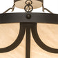 Meyda Lighting Carousel 43" 8-Light Oil Rubbed Bronze Inverted Pendant Light With Beige Fleshtone Idalight Shade Glass
