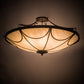 Meyda Lighting Carousel 48" 8-Light Timeless Bronze Ceiling Semi-flush Mount Light With Sahara Taupe Idalight Shade Glass