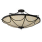 Meyda Lighting Carousel 48" 8-Light Timeless Bronze Ceiling Semi-flush Mount Light With Sahara Taupe Idalight Shade Glass