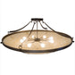 Meyda Lighting Carousel 48" 8-Light Timeless Bronze Ceiling Semi-flush Mount Light With Sahara Taupe Idalight Shade Glass
