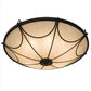 Meyda Lighting Carousel 48" 8-Light Timeless Bronze Ceiling Semi-flush Mount Light With Sahara Taupe Idalight Shade Glass