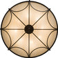 Meyda Lighting Carousel 48" 8-Light Timeless Bronze Ceiling Semi-flush Mount Light With Sahara Taupe Idalight Shade Glass