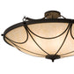 Meyda Lighting Carousel 48" 8-Light Timeless Bronze Ceiling Semi-flush Mount Light With Sahara Taupe Idalight Shade Glass