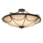 Meyda Lighting Carousel 48" 8-Light Timeless Bronze Ceiling Semi-flush Mount Light With Sahara Taupe Idalight Shade Glass