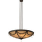 Meyda Lighting Carousel 50" 8-Light Timeless Bronze Inverted Pendant Light With Brown Sable Idalight Shade Glass