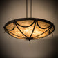 Meyda Lighting Carousel 50" 8-Light Timeless Bronze Inverted Pendant Light With Brown Sable Idalight Shade Glass