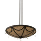 Meyda Lighting Carousel 50" 8-Light Timeless Bronze Inverted Pendant Light With Brown Sable Idalight Shade Glass