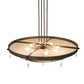 Meyda Lighting Carousel 50" 8-Light Timeless Bronze Inverted Pendant Light With Brown Sable Idalight Shade Glass