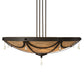 Meyda Lighting Carousel 50" 8-Light Timeless Bronze Inverted Pendant Light With Brown Sable Idalight Shade Glass