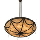 Meyda Lighting Carousel 50" 8-Light Timeless Bronze Inverted Pendant Light With Brown Sable Idalight Shade Glass