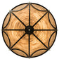 Meyda Lighting Carousel 50" 8-Light Timeless Bronze Inverted Pendant Light With Brown Sable Idalight Shade Glass