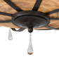 Meyda Lighting Carousel 50" 8-Light Timeless Bronze Inverted Pendant Light With Brown Sable Idalight Shade Glass