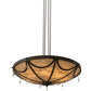 Meyda Lighting Carousel 50" 8-Light Timeless Bronze Inverted Pendant Light With Brown Sable Idalight Shade Glass