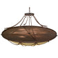 Meyda Lighting Carousel 60" 12-Light Rusty Nail Pendant Light With Botticino Idalight Shade Glass